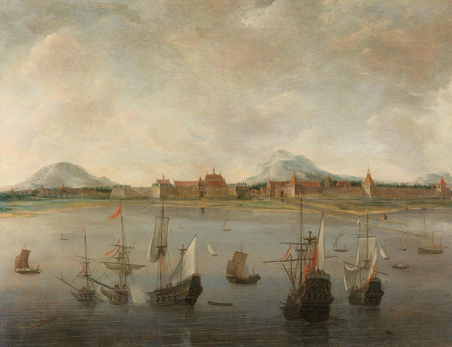 View of Batavia Painting by Hendrick Dubbels