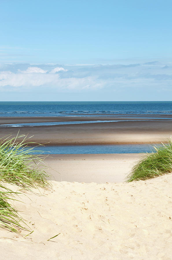 Beach Photograph - View Of Beach At Burnham Overy Staithe, England by Jalag / Annette Falck