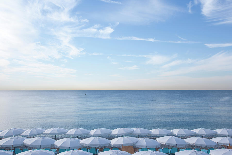 View Of Beach From Hotel Hi In Nice, France Photograph by Jalag / Joerg Lehmann