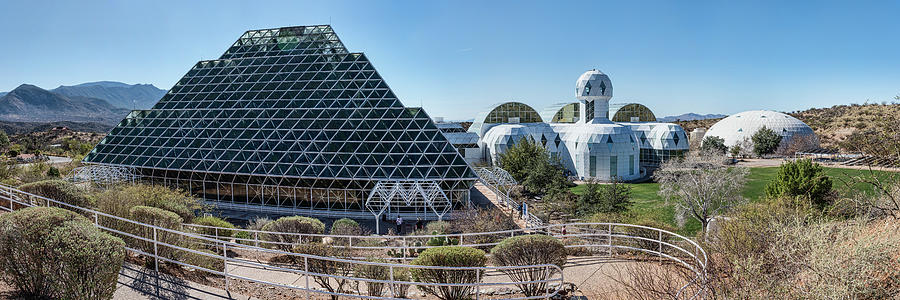 Architecture Photograph - View Of Biosphere 2, Tucson, Arizona by Panoramic Images