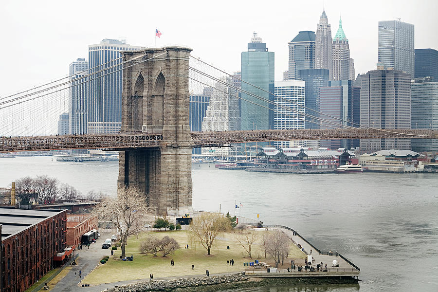 View Of Brooklyn Bridge Looking South Photograph by Michael Duva