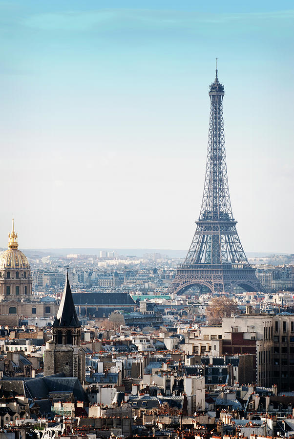 View Of Buildings And Eiffel Tower In Photograph by Flory