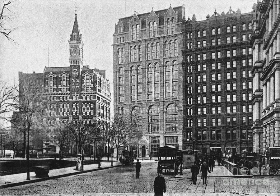 View Of Buildings On Park Row In Lower Photograph by Bettmann