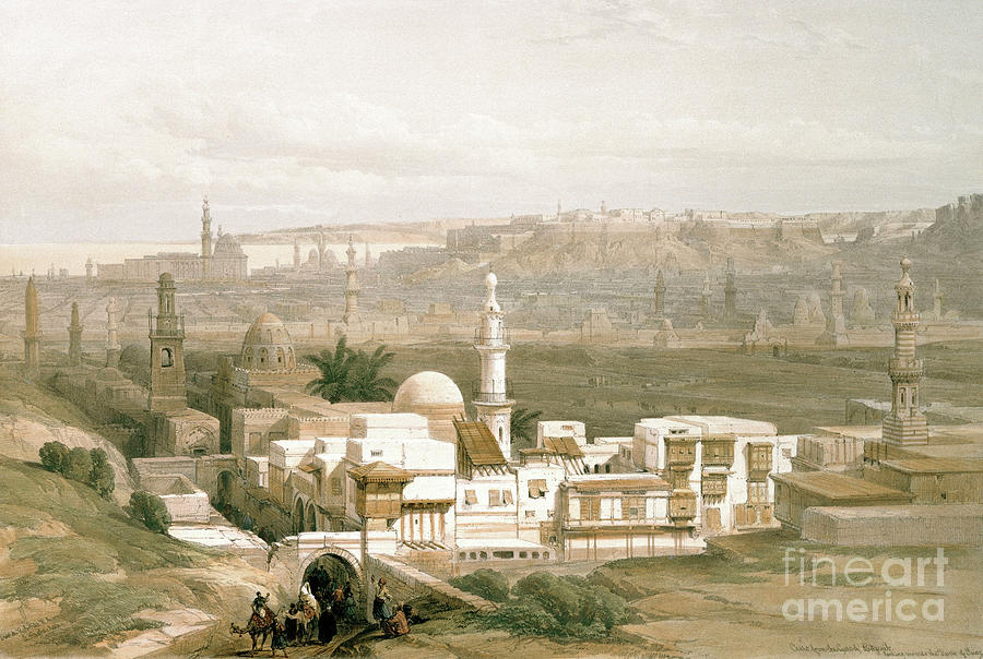 David Roberts Painting - View of Cairo from the Gate of Citzenib by David Roberts