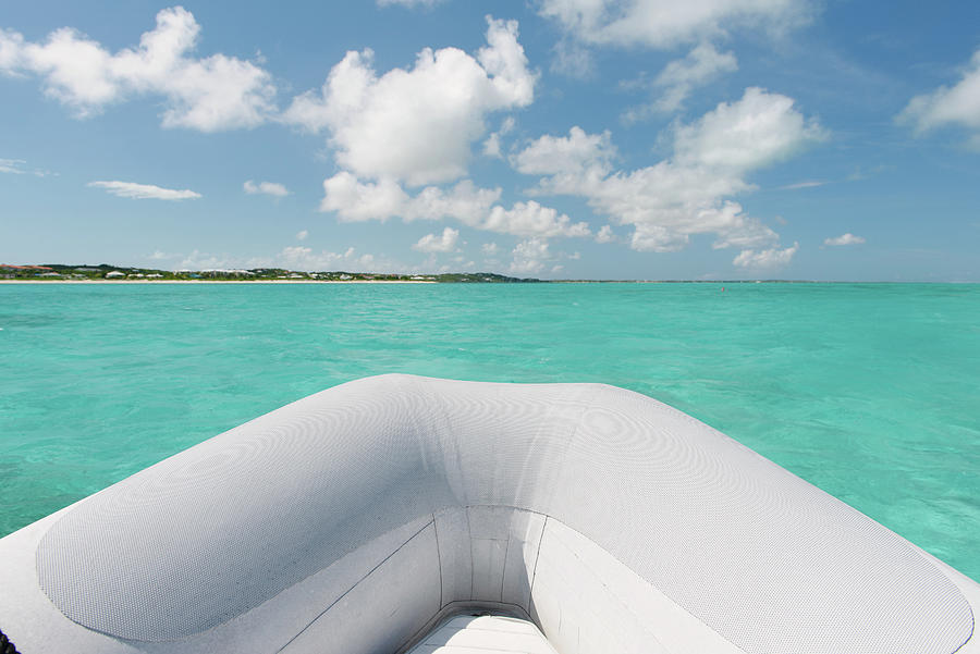 Summer Digital Art - View Of Coast From Dinghy, Providenciales, Turks And Caicos Islands, Caribbean by Matt Dutile