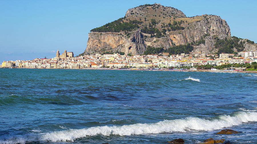 View Of Coastal Town Of Cefalu, Sicily Photograph by Panoramic Images ...