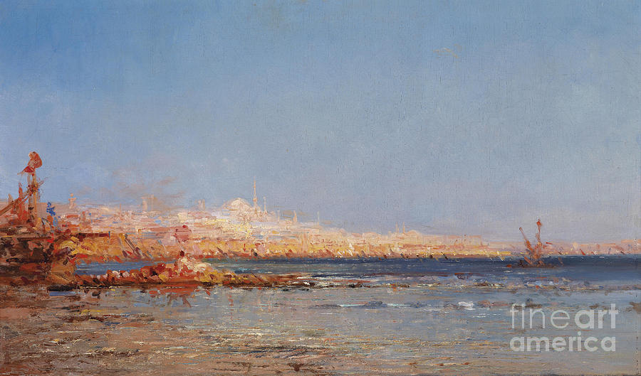 View Of Constantinople, C. 1911. Artist Drawing by Heritage Images