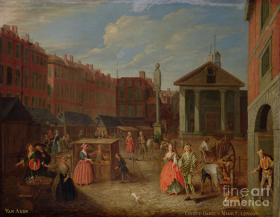 View Of Covent Garden Painting by Joseph Van Aken - Fine Art America