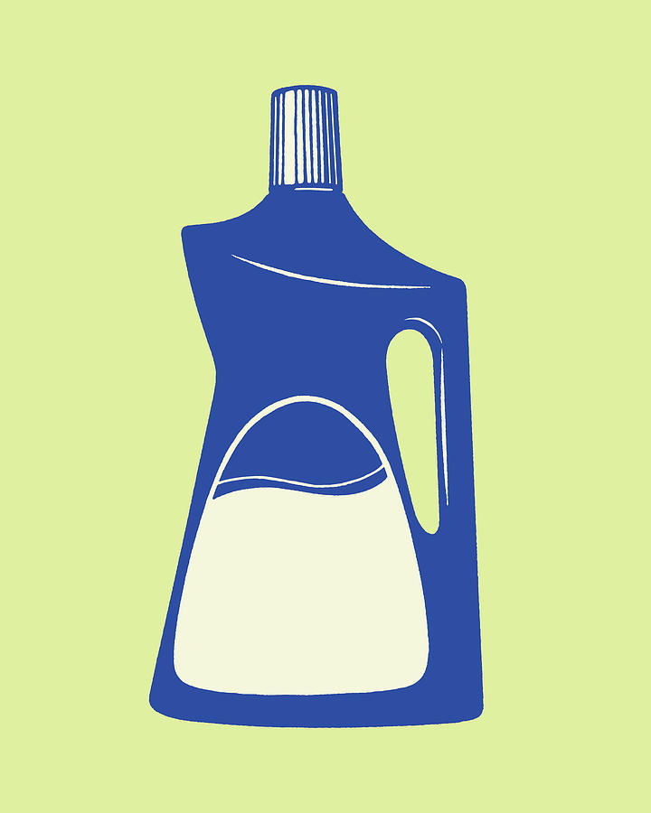 View of domestic cleaning product bottle Drawing by CSA Images - Fine ...