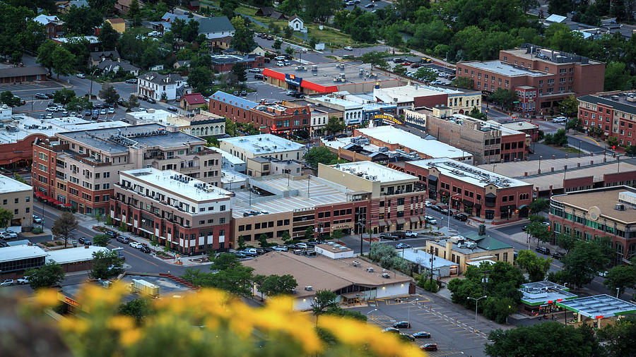 View of Downtown Golden, Colorado from South Table Mountain by Jeanette Fellows View of Downtown Golden, Colorado from South Table Mountain by Jeanette Fellows