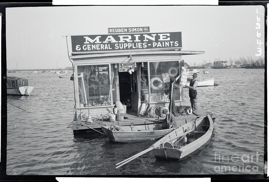 View Of Floating Hardware Store In New Photograph by Bettmann