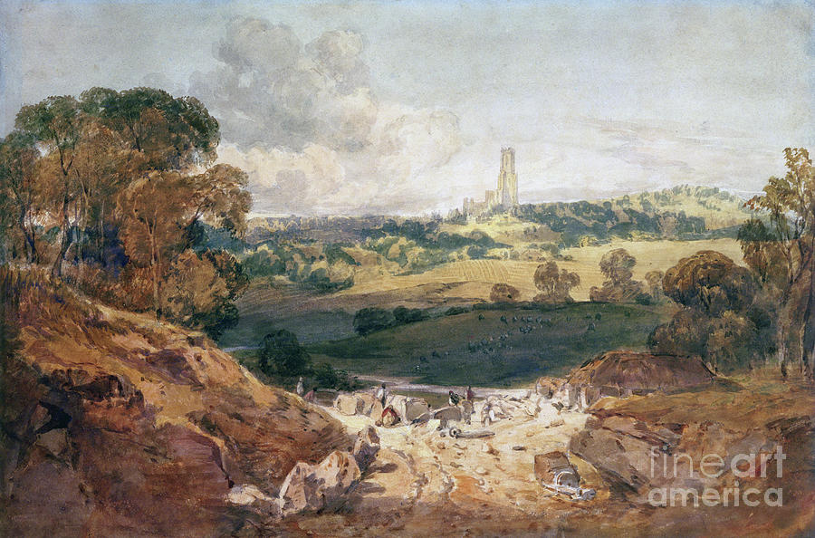 View Of Fonthill From A Stone Quarry By Turner Painting by Joseph Mallord William Turner