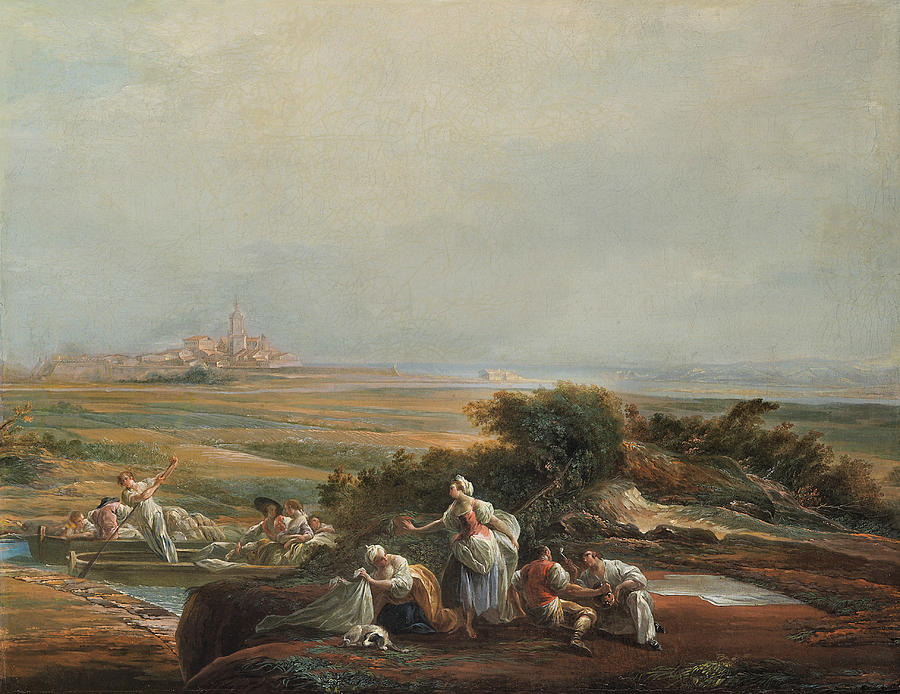 View of Fuenterrabia Painting by Luis Paret Y Alcazar