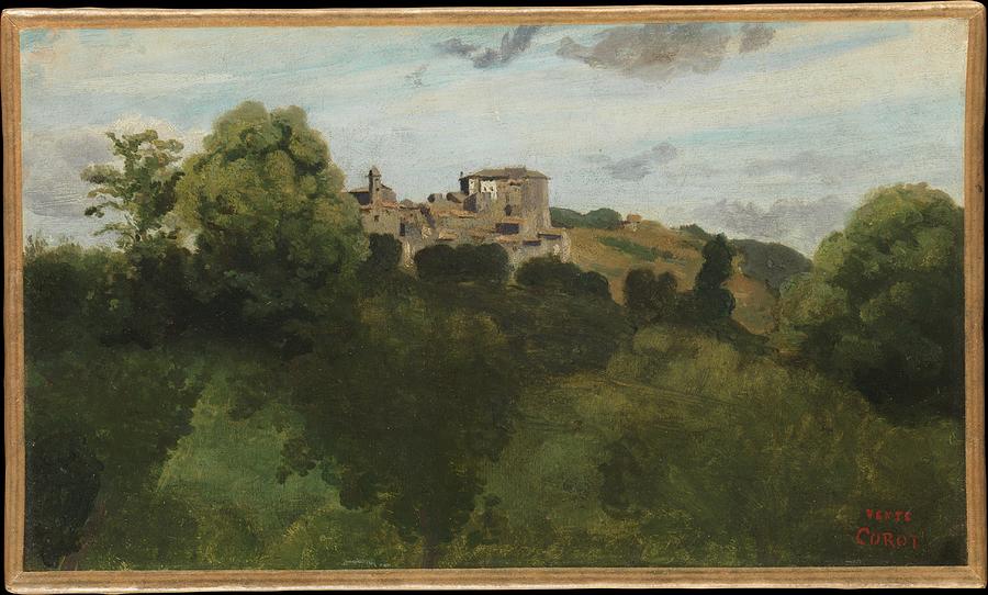 View Of Genzano 1843 Painting