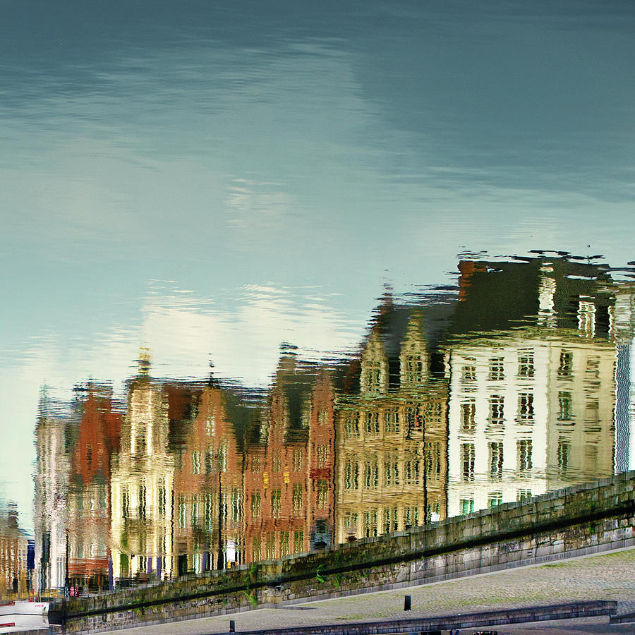 View Of Ghent Reflection In Water Photograph by Elisabeth Schmitt