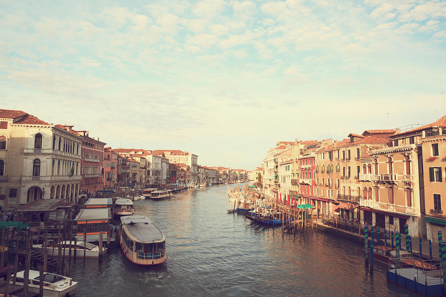 View Of Grand Canal In Venice, Vintage Photograph by Matteo Colombo
