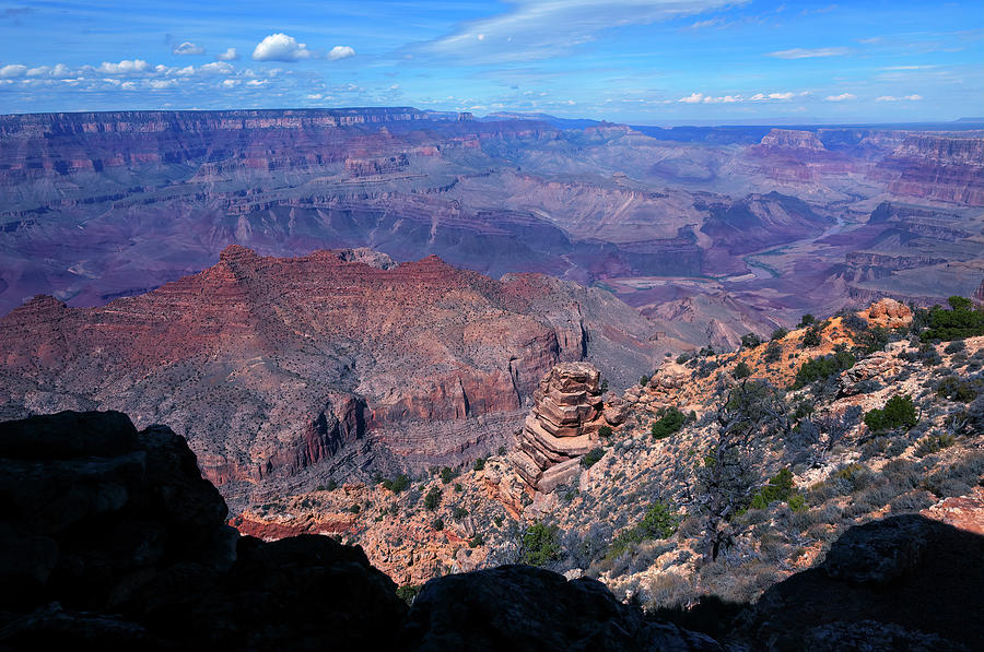 View of Grand Canyon South rim Photograph by Gary Langley