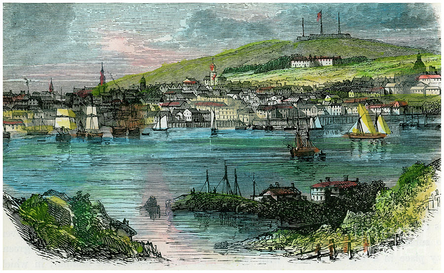 View Of Halifax, Nova Scotia, C1870 Drawing by Print Collector