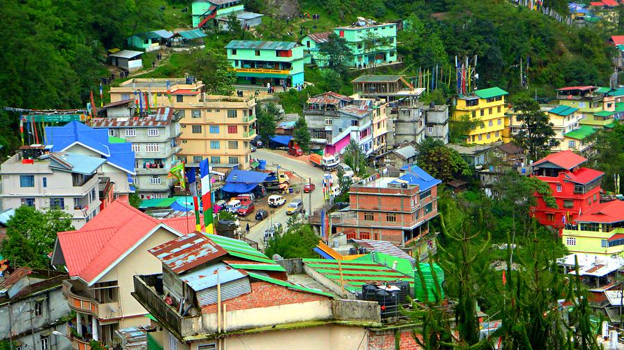 View of hill buildings Photograph by Nilu Mishra
