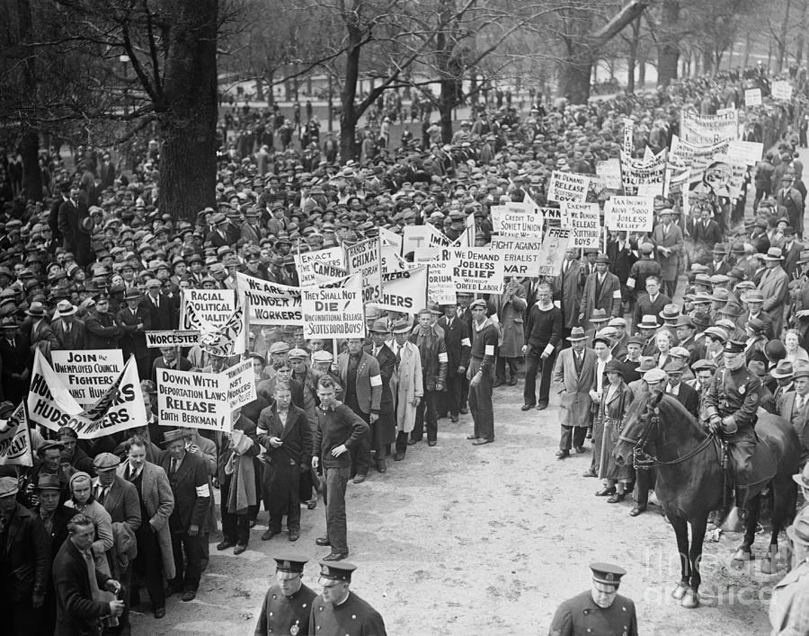 View Of Hunger Marchers Protesting Photograph by Bettmann