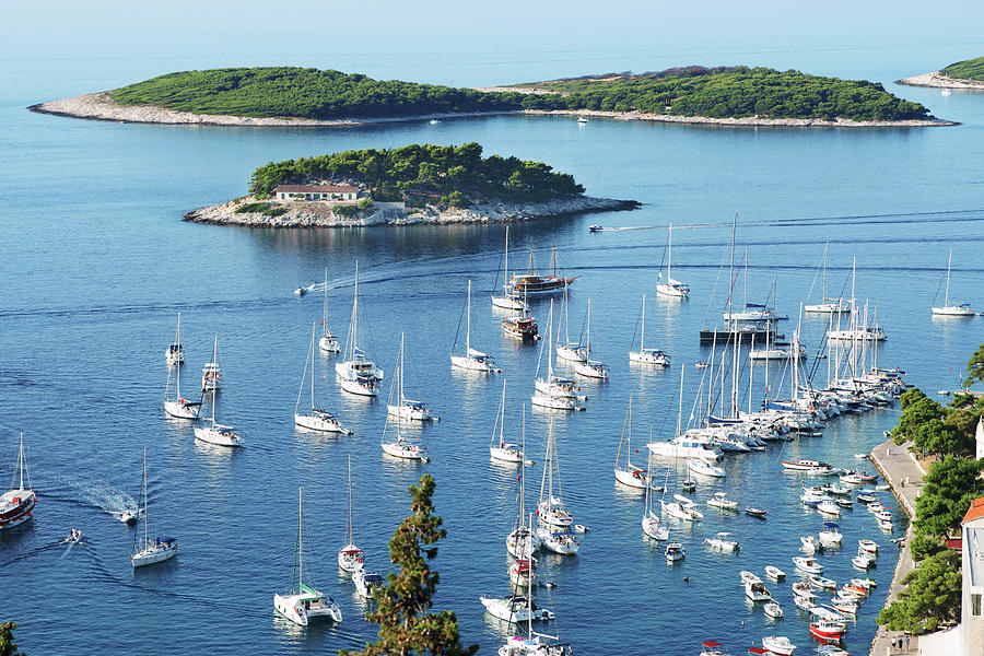 View Of Hvar Harbor From Castle Photograph by Ermingut