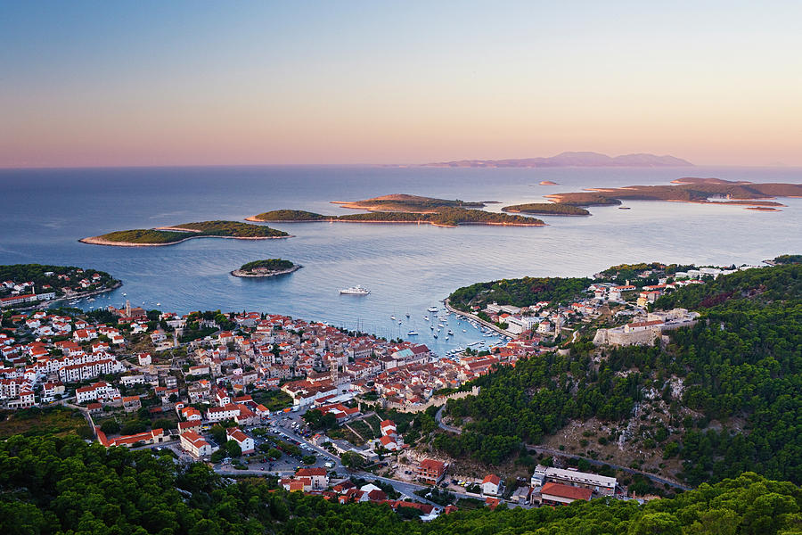 View Of Hvar Town At Dawn Photograph by Jeremy Woodhouse