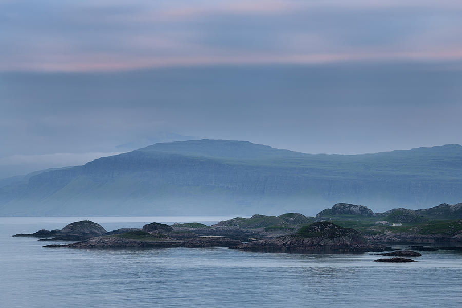 View of Isle of Mull cliffs and Ben More mountain over Sound of  Photograph by Reimar Gaertner