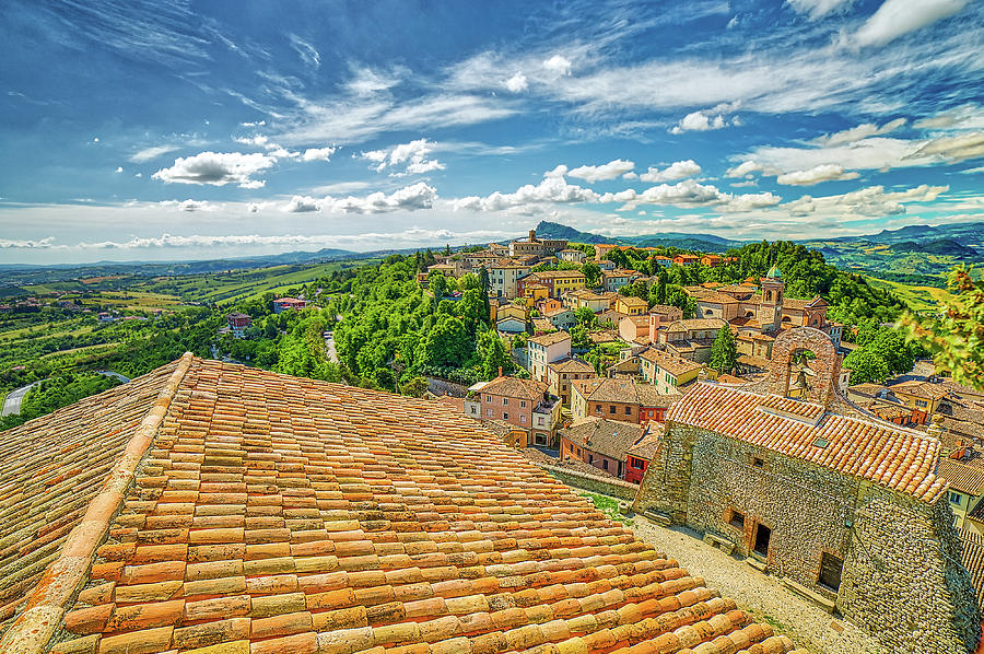 view of Italian medieval village Photograph by Vivida Photo PC