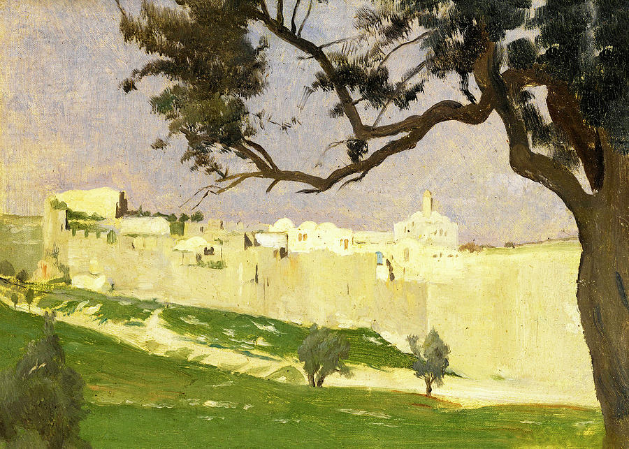 View of Jerusalem Late 19th Century Photograph by Munir Alawi