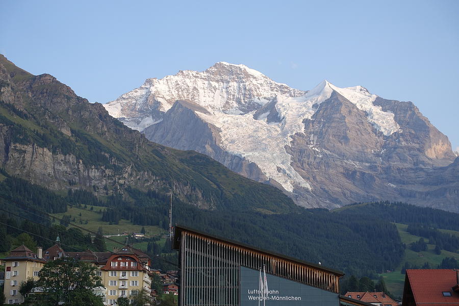 View of Jungfrau in Swiss Alps from Wengen Photograph by Patricia Caron