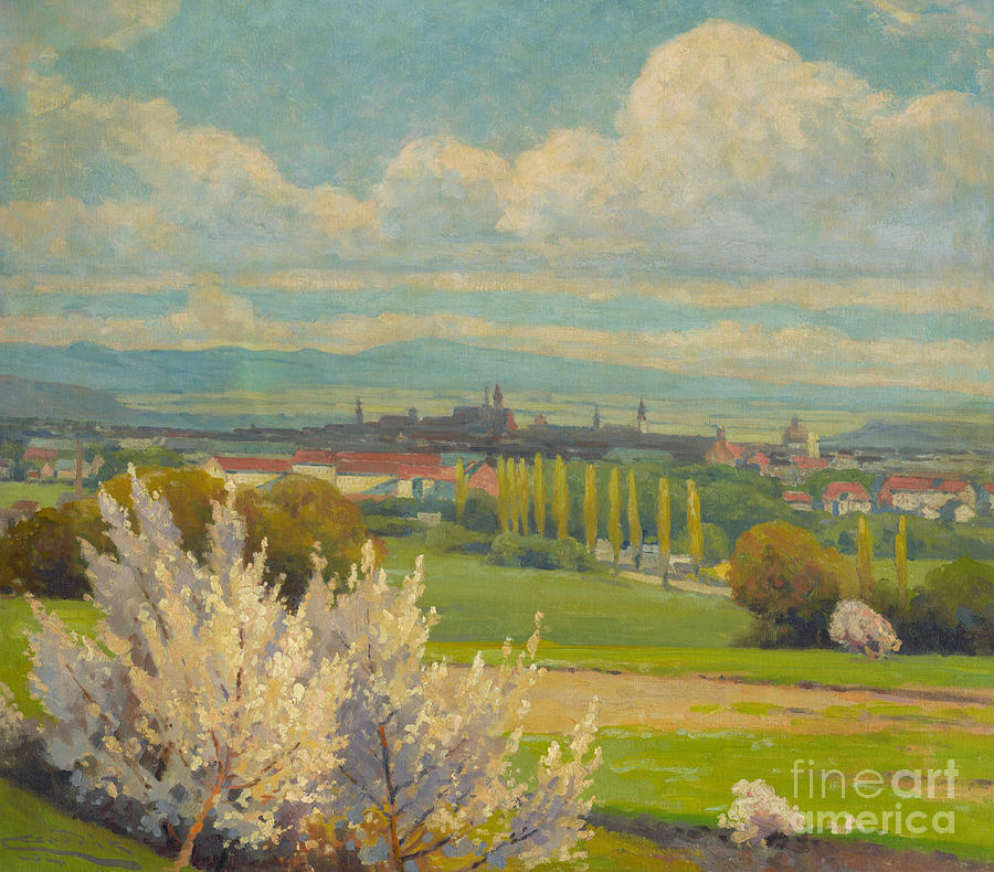 View of Kosice Painting by Ludovit Cordak