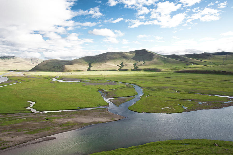 View Of Landscape In Outer Mongolia by Jasper James