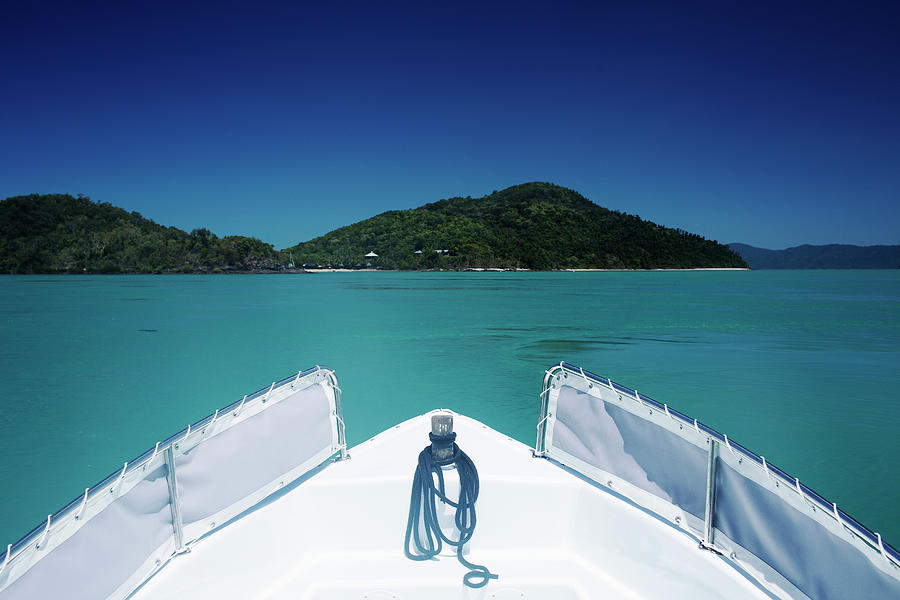 View Of Long Island From Boat, Whitsunday Islands, Queensland ...