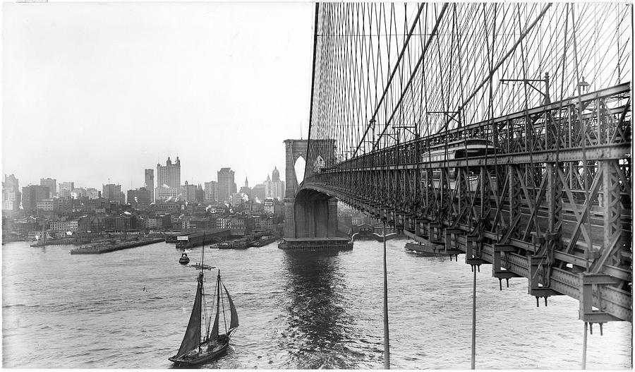 View Of Lower Manhattan From Brooklyn Photograph by The New York Historical Society