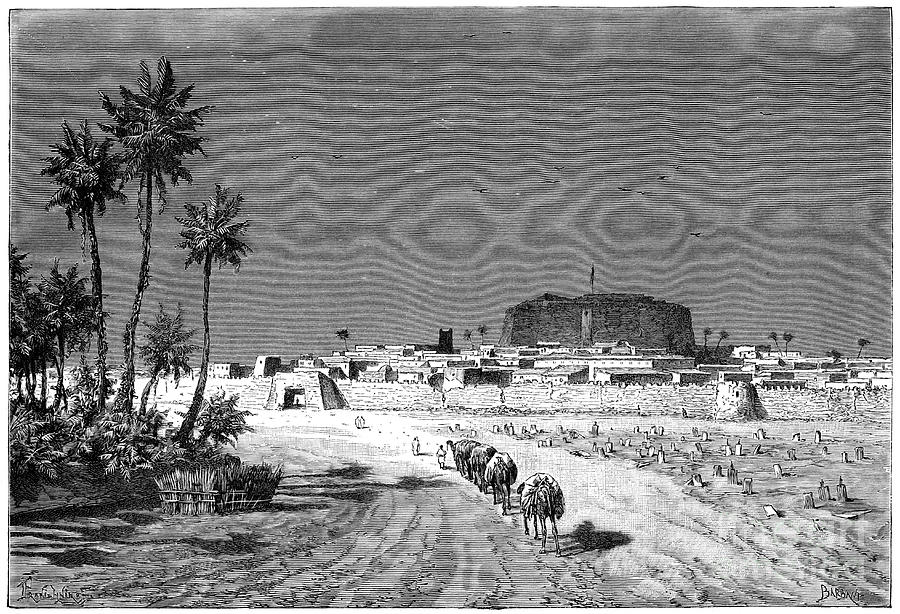 View Of Murzuk, C1890. Artist Barbant Drawing by Print Collector