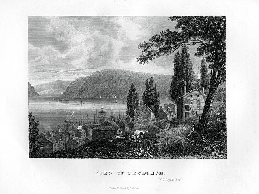 View Of Newburgh, New York State, 1855 Drawing by Print Collector