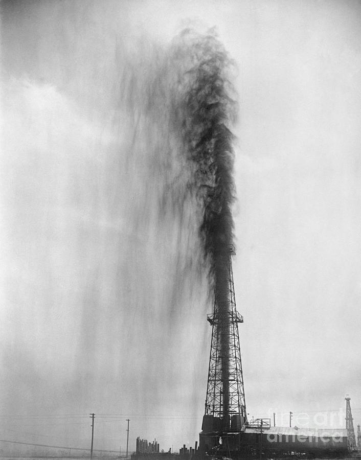 View Of Oil Coming Up From Ground Photograph by Bettmann