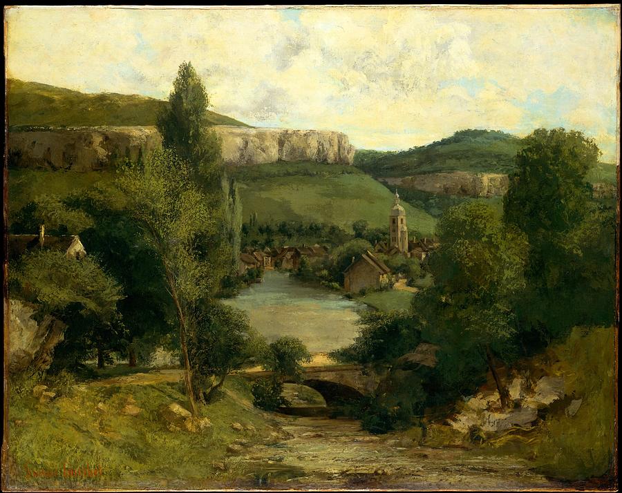 View Of Ornans Prob Mid 1850s Painting