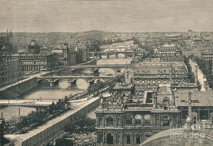 View Of Paris Drawing by Print Collector