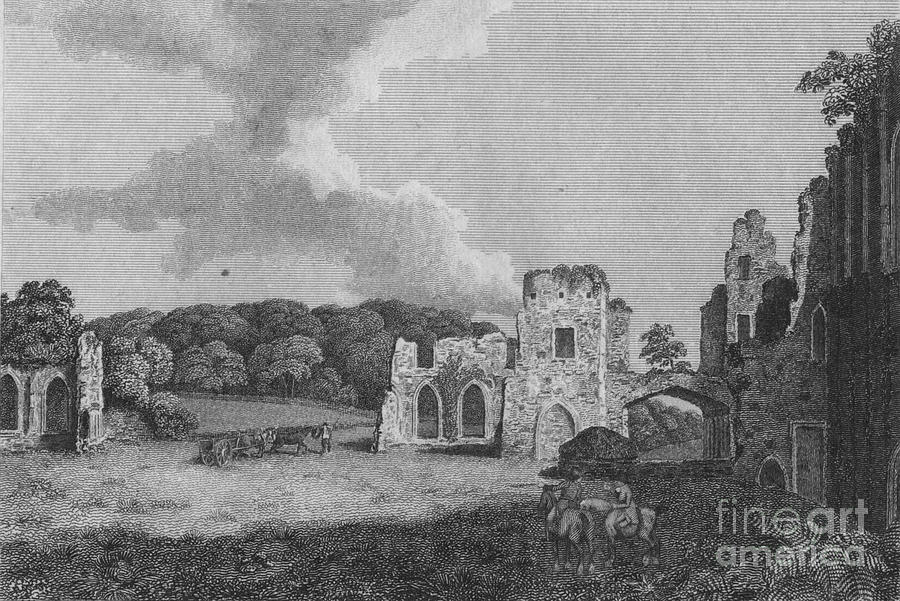 View Of Part Of  The Ruins Of The Abbey Drawing by Print Collector