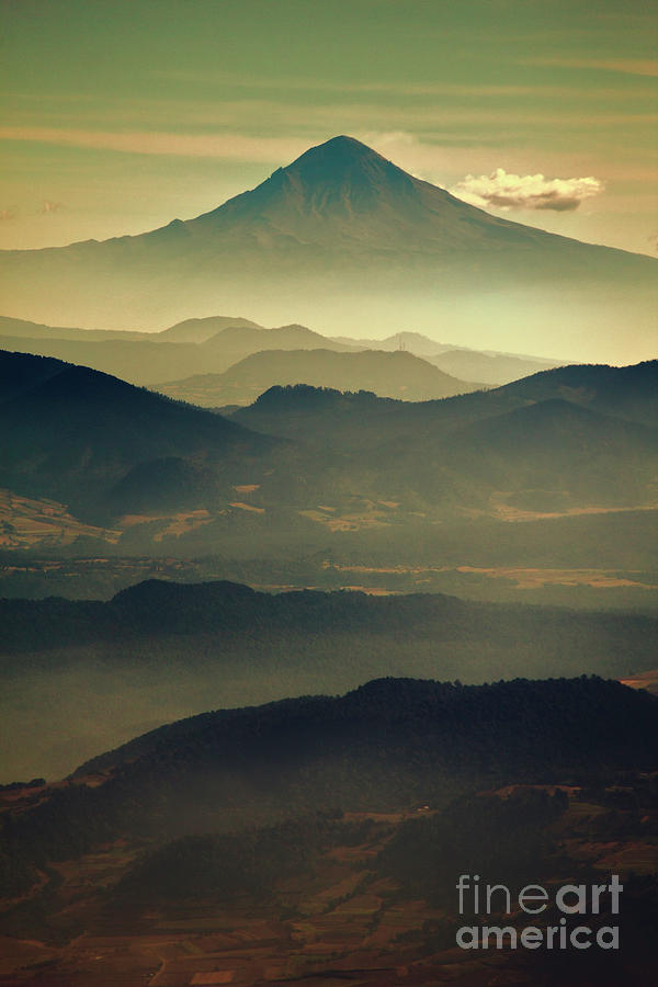 View Of Popocatepetl Volcano At Sunset Photograph by Tais Policanti