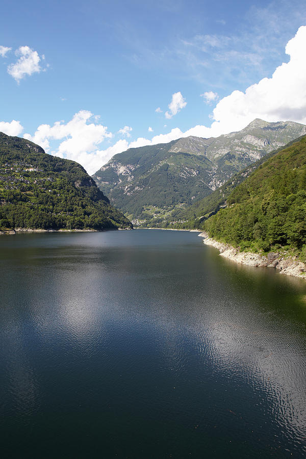 View Of Reservoir In The Valle Verzasca, Ticino, Switzerland Photograph by Jalag / Gtz Wrage