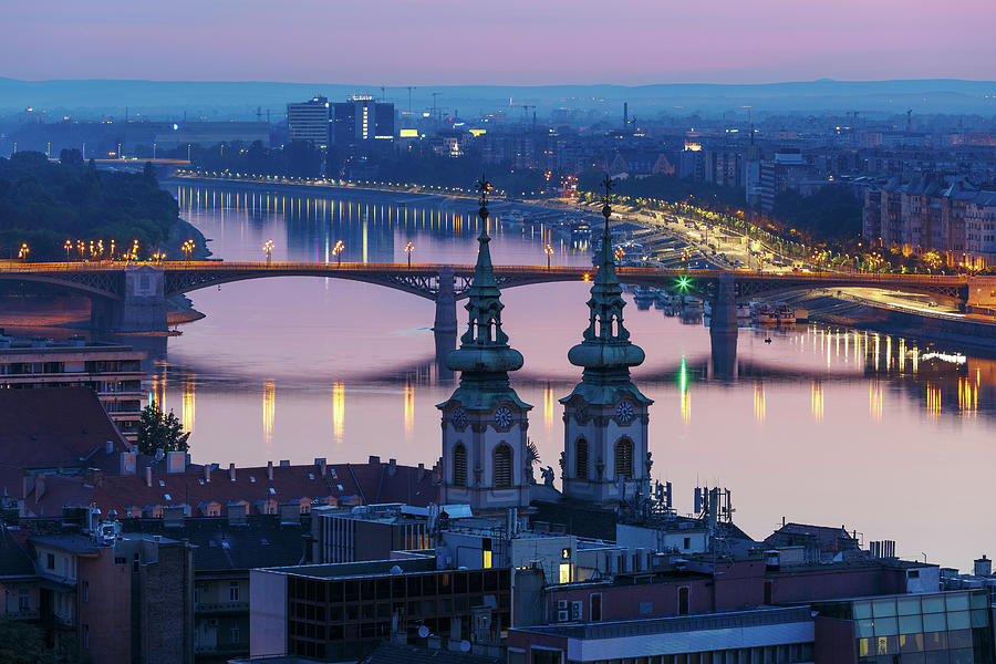 View Of River Danube In The City Centre Of Budapest. Photograph By ...