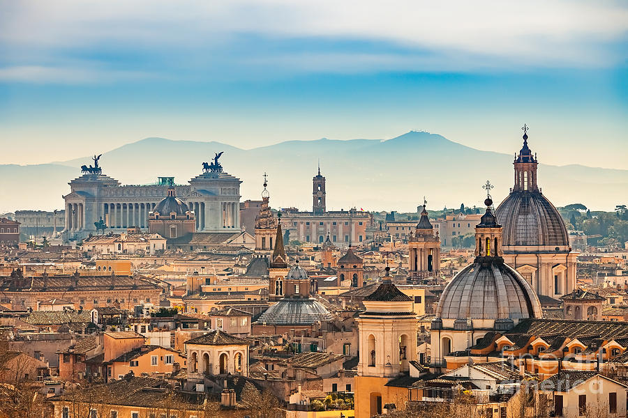 Capital Photograph - View Of Rome From Castel Santangelo by S.borisov Capital Photograph - View Of Rome From Castel Santangelo by S.borisov