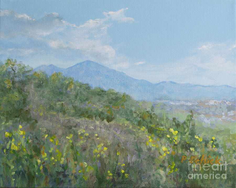 Landscape Painting - View of Saddleback from Rancho Santa Margarita by Pamela Schick Landscape Painting - View of Saddleback from Rancho Santa Margarita by Pamela Schick