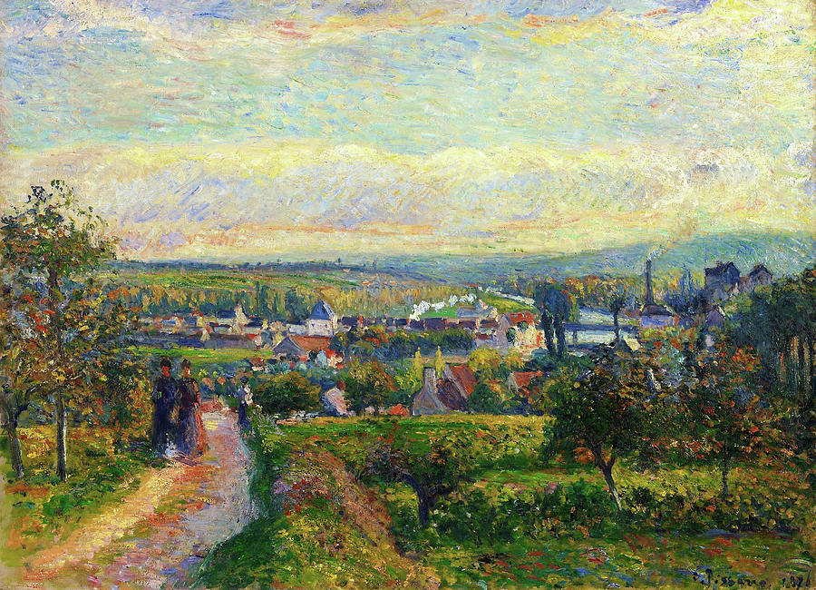 Camille Pissarro Painting - View of Saint-Ouen-lAumone - Digital Remastered Edition by Camille Pissarro