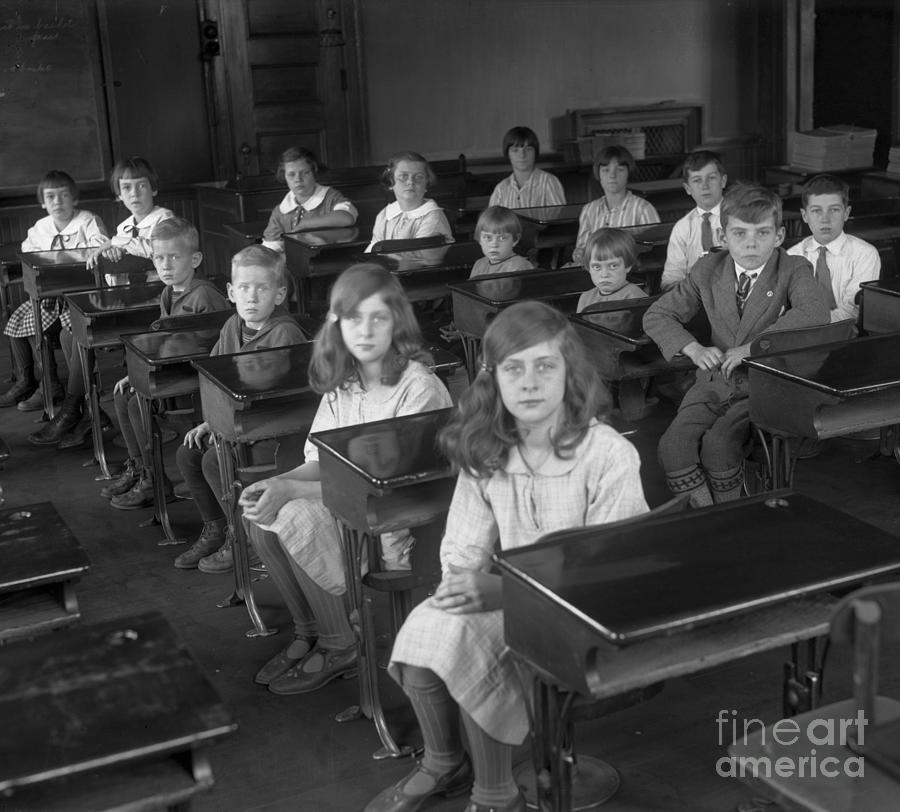View Of School Children In Classroom Photograph by Bettmann