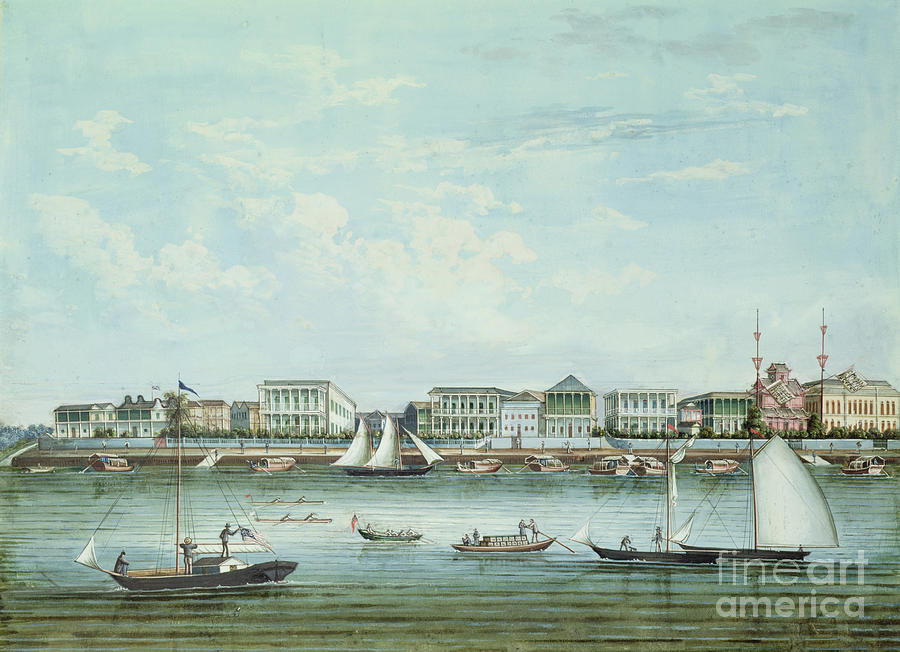 View Of Shanghai, C.1860 Painting by Tinqua