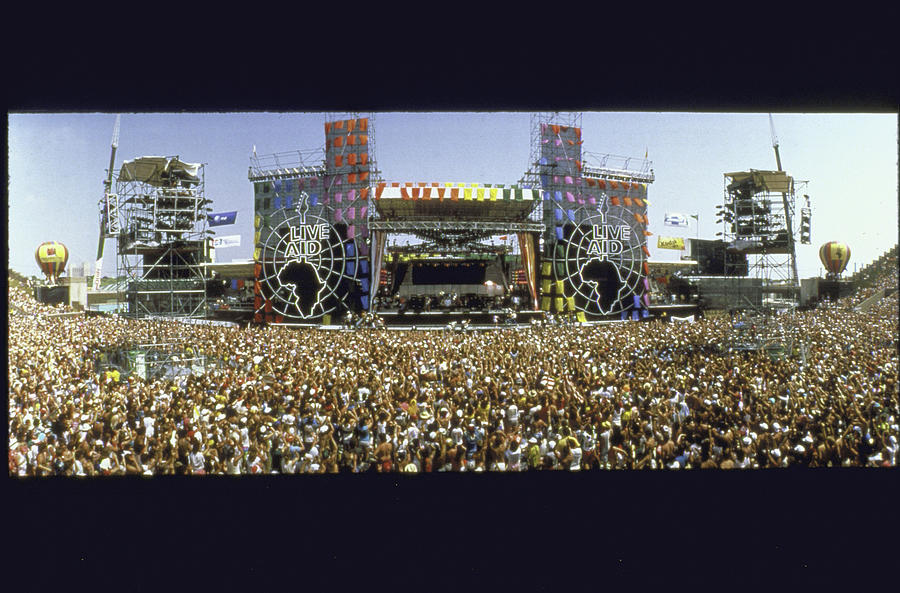 View Of Stage & Audience At Live Aid Con Photograph by Time Life Pictures