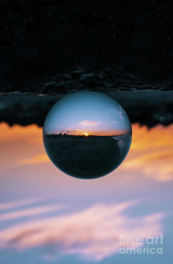 View Of Sunset Reflected In Glass Ball Photograph by Houssem Chaaouri / 500px View Of Sunset Reflected In Glass Ball Photograph by Houssem Chaaouri / 500px